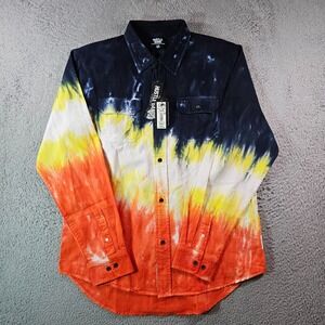 $110 NWT Hustle Gang Shirt Men Large Logo Indian Back Colorful‎ Cotton - NEW